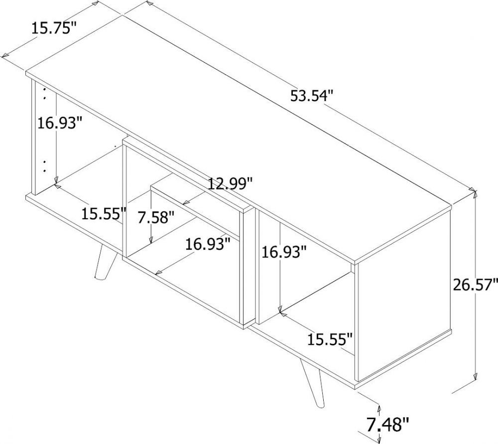 Applesham 54" TV Stand - Black