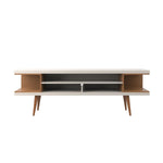 Aketi 70" TV Stand - Off White/ Maple Cream