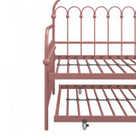 Novogratz Bright Pop Metal Twin Daybed with Trundle - Dusty Rose