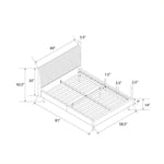 Daphne Upholstered Full Bed - Ivory Velvet
