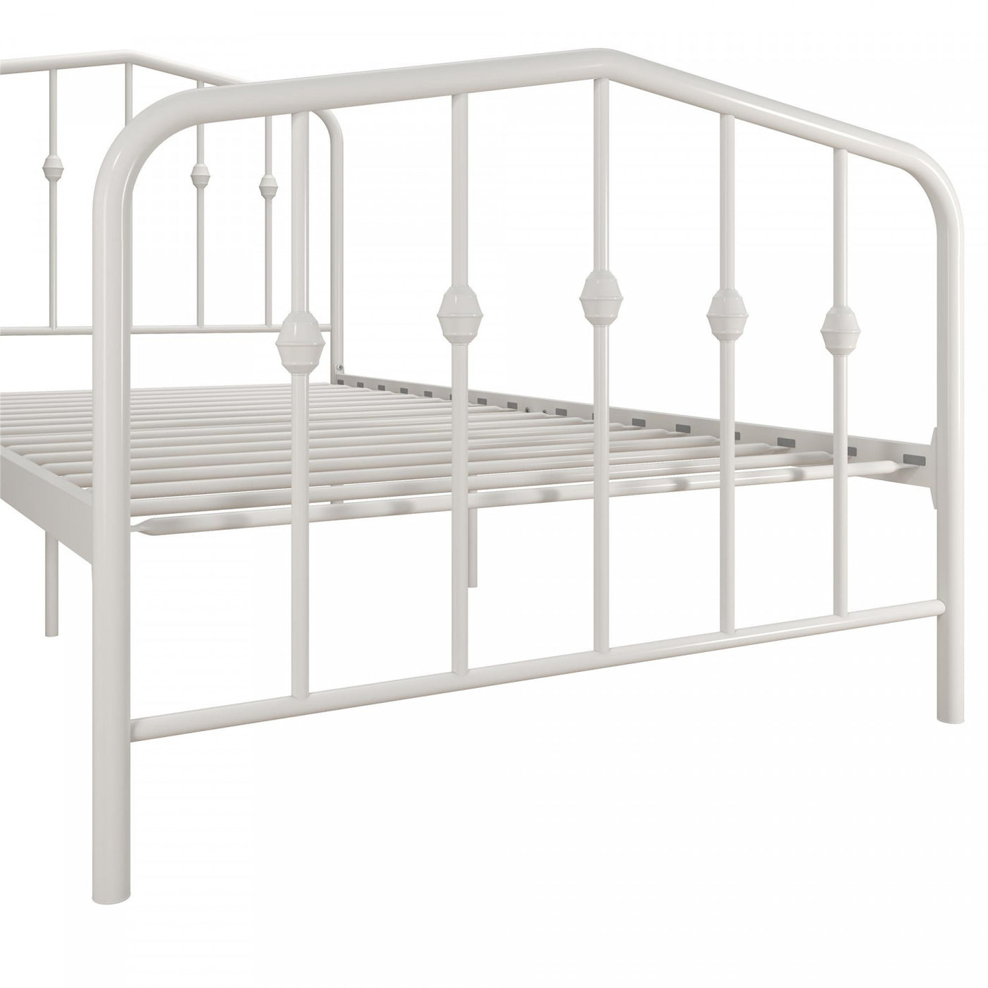 Novogratz Bushwick Metal Platform Twin Bed - Off White
