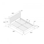 Daphne Upholstered Queen Bed - Light Gray Velvet
