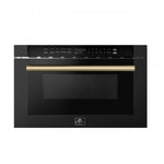 Forno Capoliveri Black 24" Built-In Microwave Drawer (1.2 Cu. Ft.) - FMWDR3000-24BLK