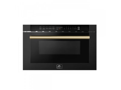 Forno Capoliveri Black 24" Built-In Microwave Drawer (1.2 Cu. Ft.) - FMWDR3000-24BLK