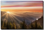 Mountain Light Wall Art - Orange/Green - 16 X 20