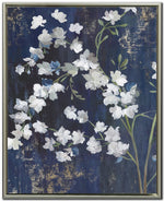 Blossoms in Indigo I Wall Art - Blue/White - 24 X 30