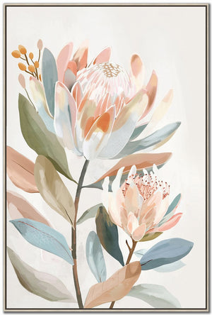Pastel Stems I Wall Art - Multi-Colour - 42 X 28