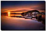 Sunset at the Wharf Wall Art - Orange - 38 X 60