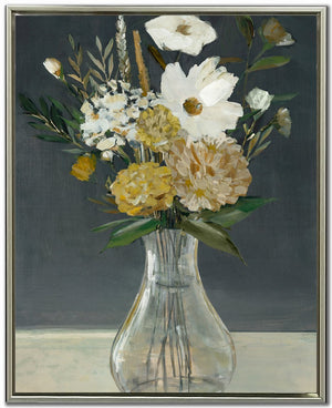 Ivory Petals II Wall Art - Green/Neutral - 30 X 24