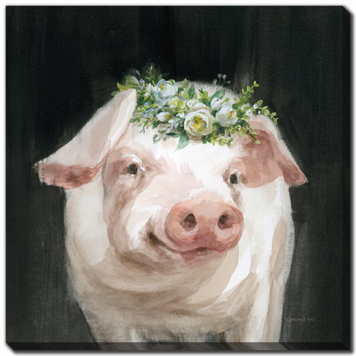 Pig Glam Wall Art - Multi-Colour - 18 X 18
