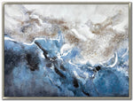 Crashing Wall Art - Blue/Grey - 36 X 48