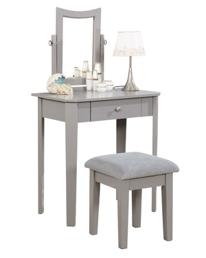 Anabella Vanity with Stool - Grey