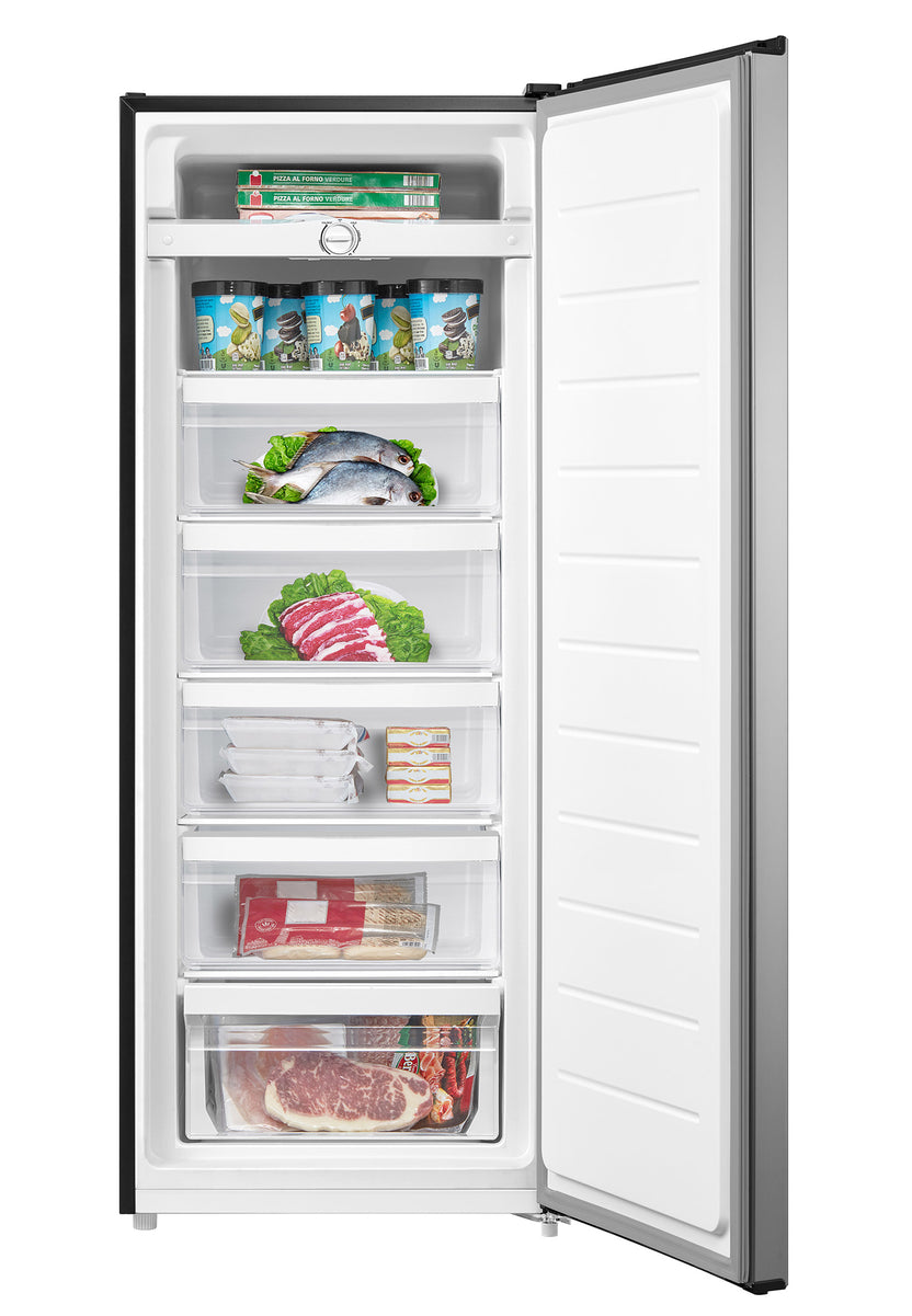 L2 Stainless Steel Upright Freezer and Convertible Fridge (6.9 Cu. Ft