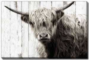 Barnyard Gaze Wall Art - Brown - 38 X 60