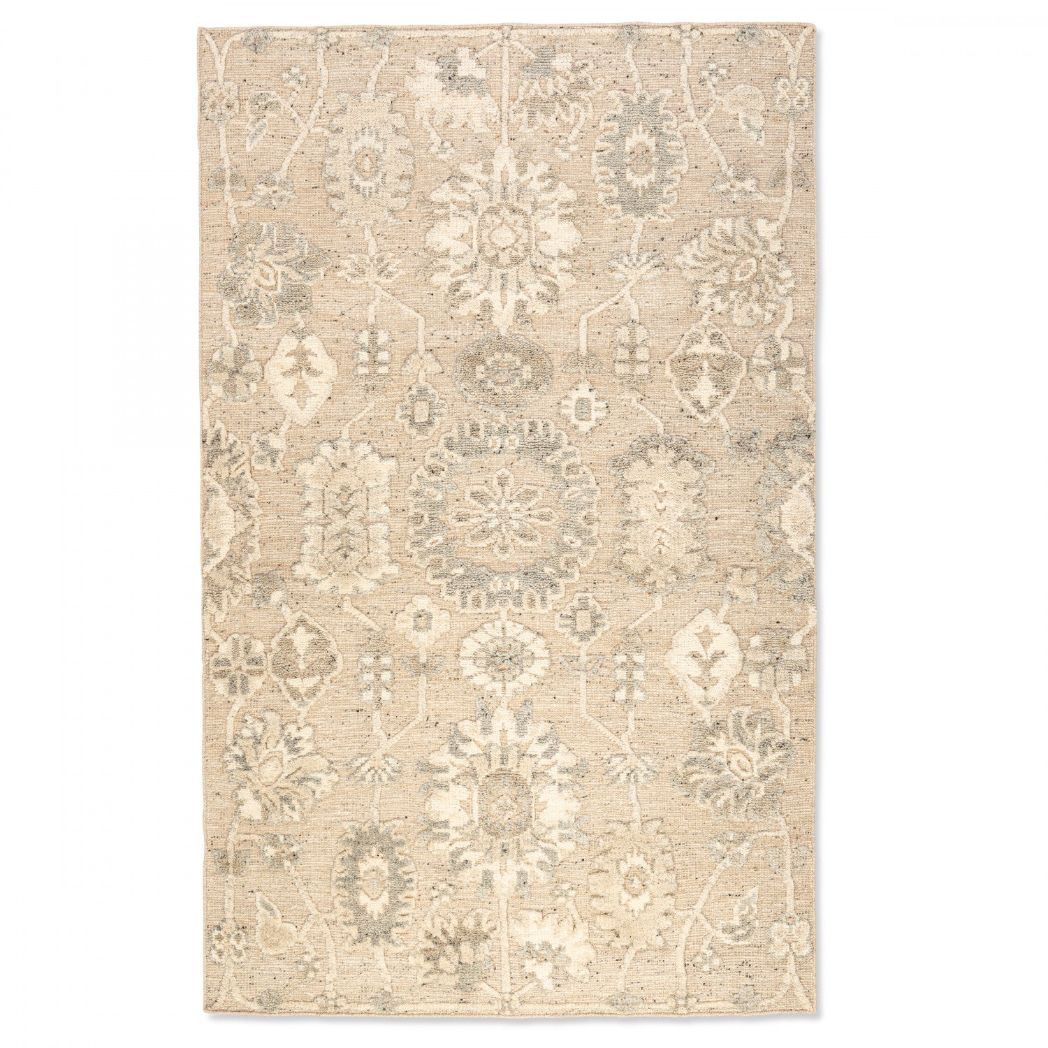 Ethos Hand-Knotted Rug - 5' x 8' - Grey/ Beige