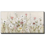 Spring Meadow Blooms Wall Art - Neutral/Pink - 10 X 20
