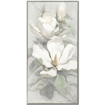 Calming Magnolia II Art - White/Grey - 48 X 24