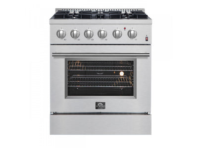 Forno Marco 30" Stainless Steel Dual Fuel Range with True Convection (4.32 Cu. Ft.) - FFSGS6197-30