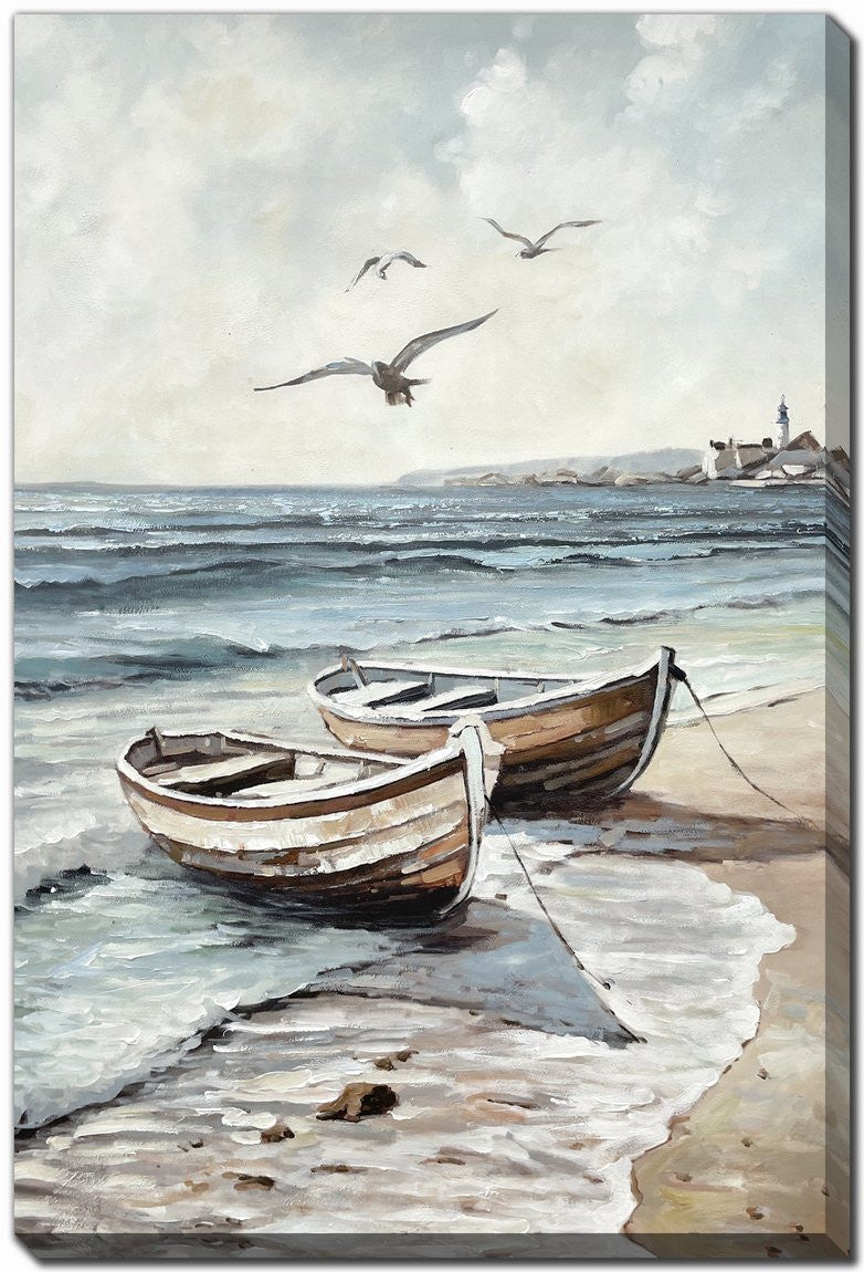 Anchored Wall Art - Blue/White - 30 X 45