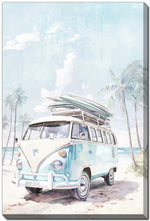 Roadtrip Wall Art - White/Blue - 36 X 24