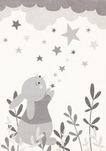 Kids Wishful Bunny Area Rug - Cream - 4' X 6'