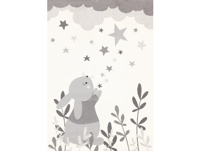 Kids Wishful Bunny Area Rug - Cream - 4' X 6'