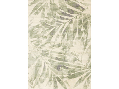 Elise Contemporary Botanical Area Rug - Cream Green - 8' X 11'