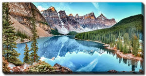 Alpine Mirror Wall Art - Green/Blue - 10 X 20