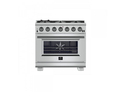 Forno Capriasca 36" Stainless Steel Freestanding Gas Range (5.36 Cu. Ft.) - FFSGS6260-36