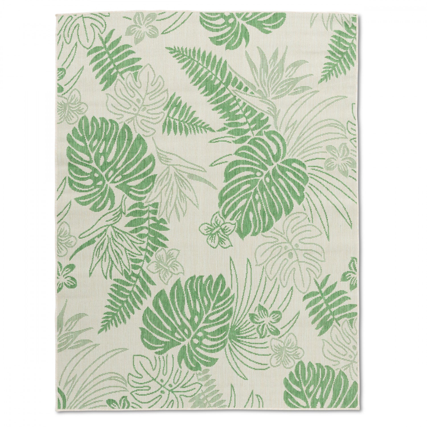 Cabana Palm Leaves Indoor/Outdoor Rug - 5' x 7' - Green