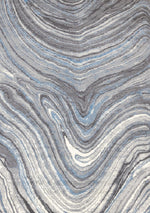 Functional Modern Area Rug - 5' X 8' - Blue/Grey