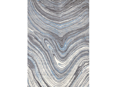 Functional Modern Area Rug - Blue Grey - 5' X 8'