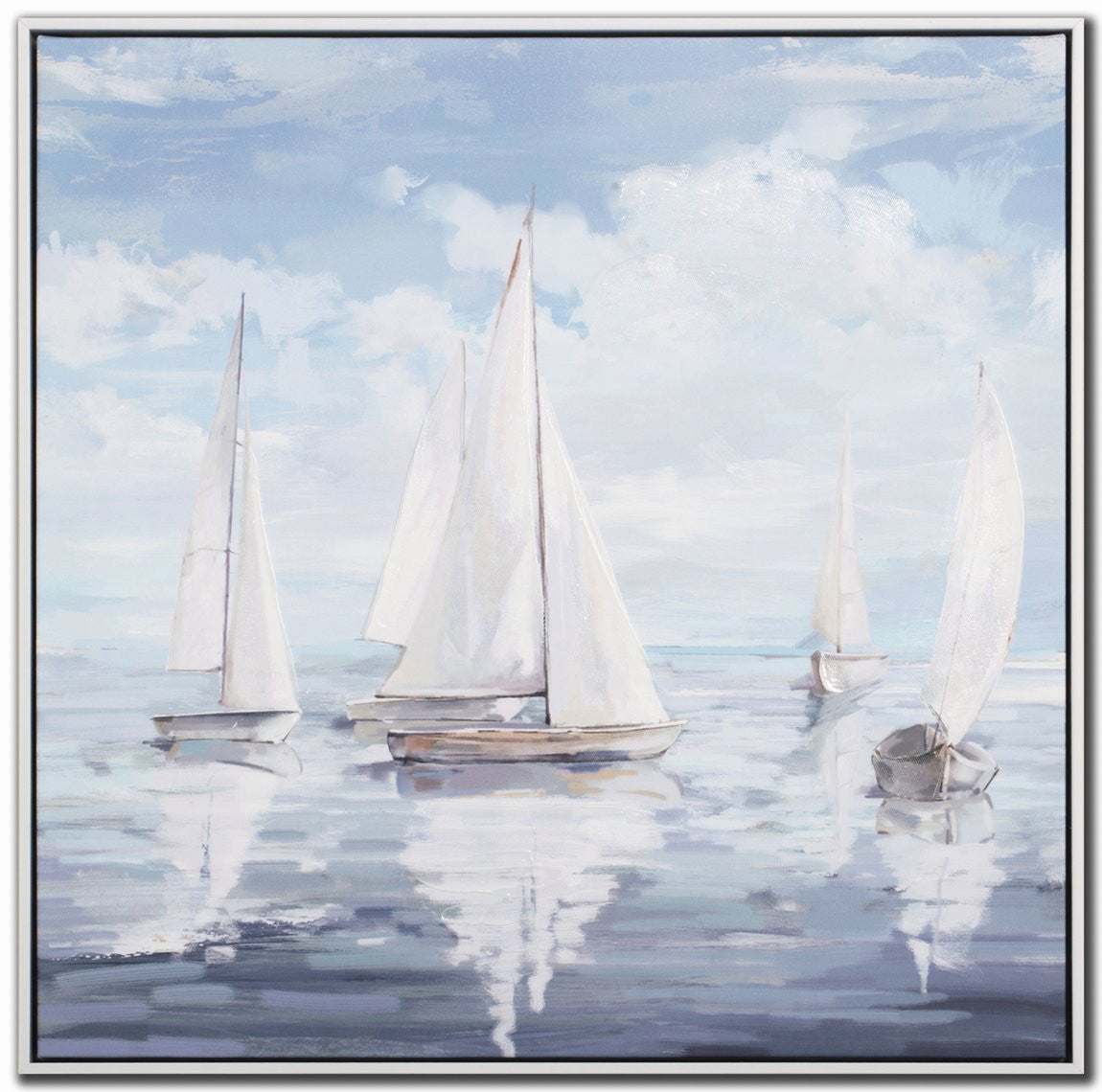 Sails in the Sky I Wall Art - Blue/White - 20 X 20