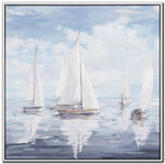 Sails in the Sky I Wall Art - Blue/White - 20 X 20