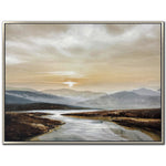 Valley Mornings Wall Art - Gold/Brown - 36 X 48