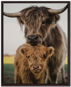Highland Heart Wall Art - Brown - 30 X 24