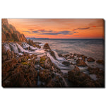 Shoreline Reflections Wall Art - Orange/Blue - 22 X 28