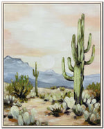 Saguaro Skies II Wall Art - Green/Natural - 30 X 24