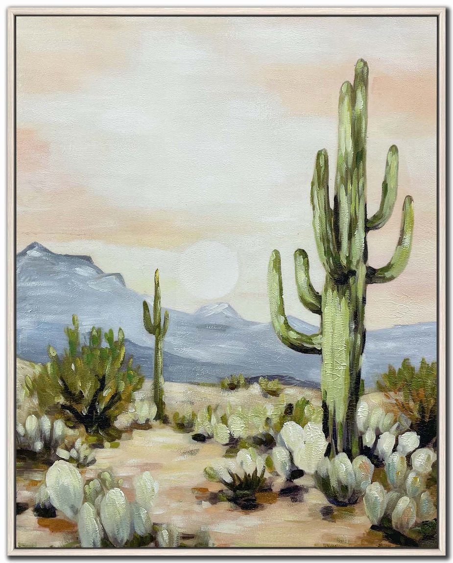 Saguaro Skies II Wall Art - Green/Natural - 30 X 24