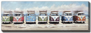 Seaside Parking Wall Art - Multi-Colour - 20 X 60