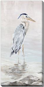 Wading in Calm II Wall Art - Blue/White - 20 X 40
