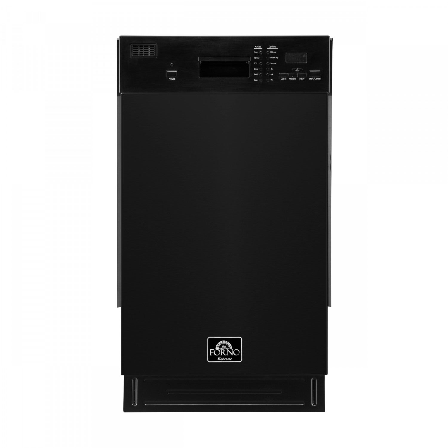 Forno Polo 18" Black Built-in Front Control Dishwasher (52 dBa) - FDWBI8041-18BLK