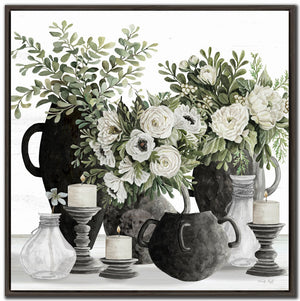 Tabletop Grace I Wall Art - White/Black - 30 X 30