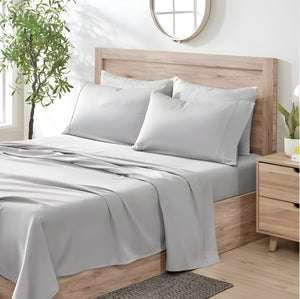 Kindle 100% Organic Cotton Full Sheet Set - Light Grey