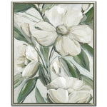 Floral Contrast II Wall Art - White - 30 X 24