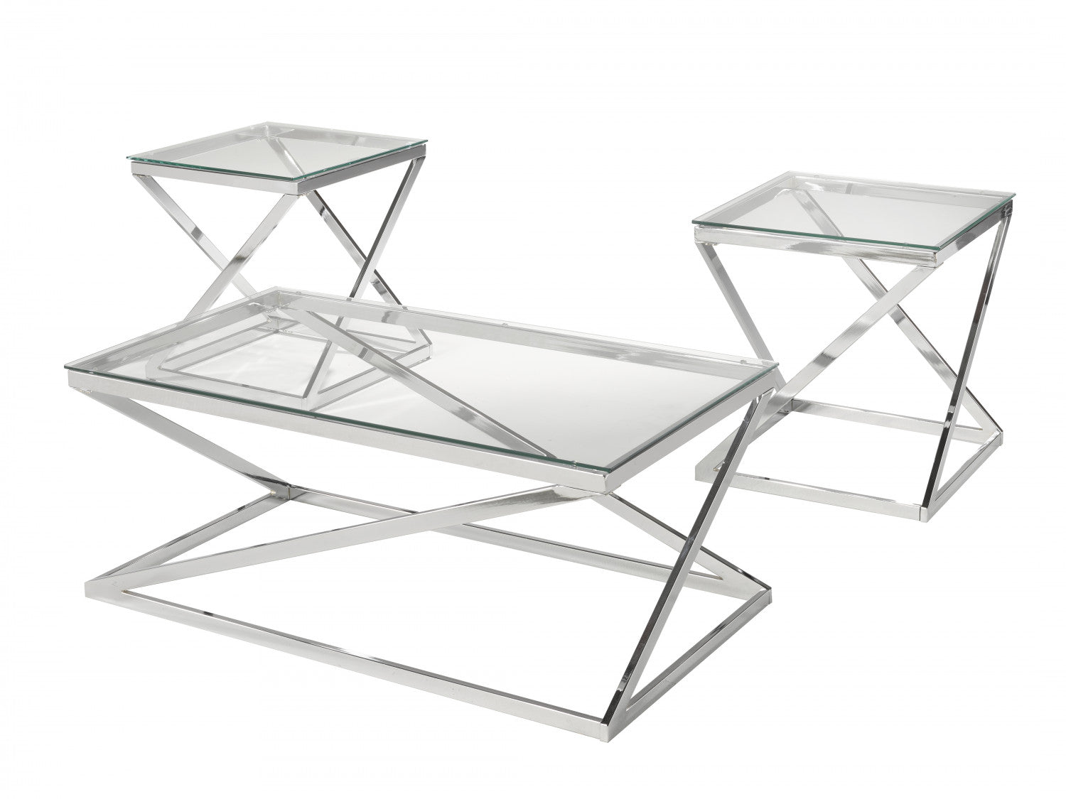 Seeley 3-Piece Coffee Table Set - Silver