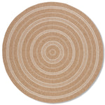 Avanos Circles Indoor/Outdoor Rug - 6ft Round - Beige/White