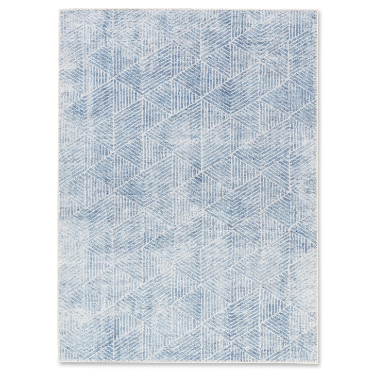 Aura Geometric Rug - 8' x 10' - Blue/White
