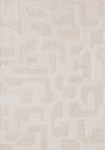 Luxury Plush Textured Shapes Area Rug - Cream - 8' X 11'