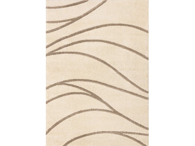 Palace Modern Curves Area Rug - Cream Taupe - 5' X 8'